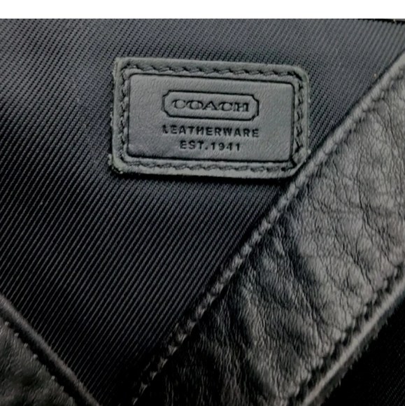 Vintage Coach 5101 Black Canvas & Leather Briefcase Messenger Bag - Picture 10 of 11